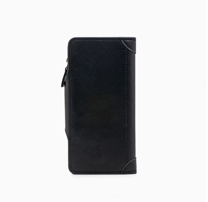 Dark brown wallet for Men, High-End Stylish Long Leather Billfold with Magnetic Closure and Multiple Credit Card Slots, Ultra Thin Three-in-One Business Organizer - Image 5