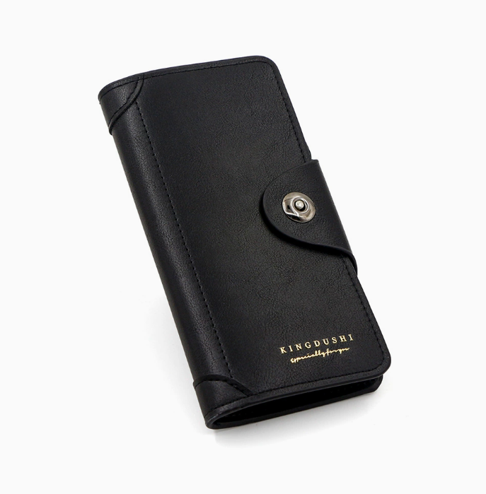 Dark brown wallet for Men, High-End Stylish Long Leather Billfold with Magnetic Closure and Multiple Credit Card Slots, Ultra Thin Three-in-One Business Organizer - Image 6