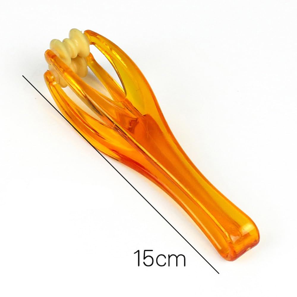 3Pcs Foot & Finger Roller Massager, Amber‑Colored Plastic Acupoint Massage Tool, Boost Blood Circulation, Relieve Finger Pain and Stress for Hands and Feet - Image 6