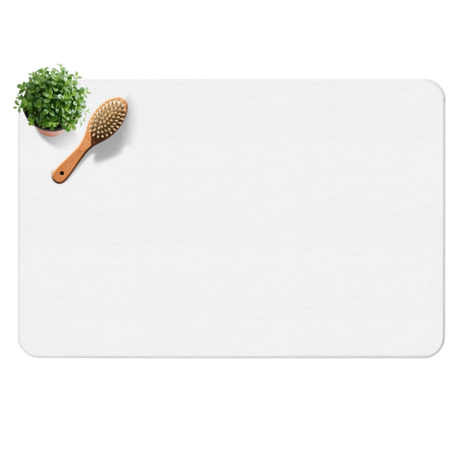 High-quality white pure cotton bathroom mat, ultra-soft, absorbent, quick-drying bathroom rug, non-slip, washable bathroom mat(60cm*40cm) - Image 1