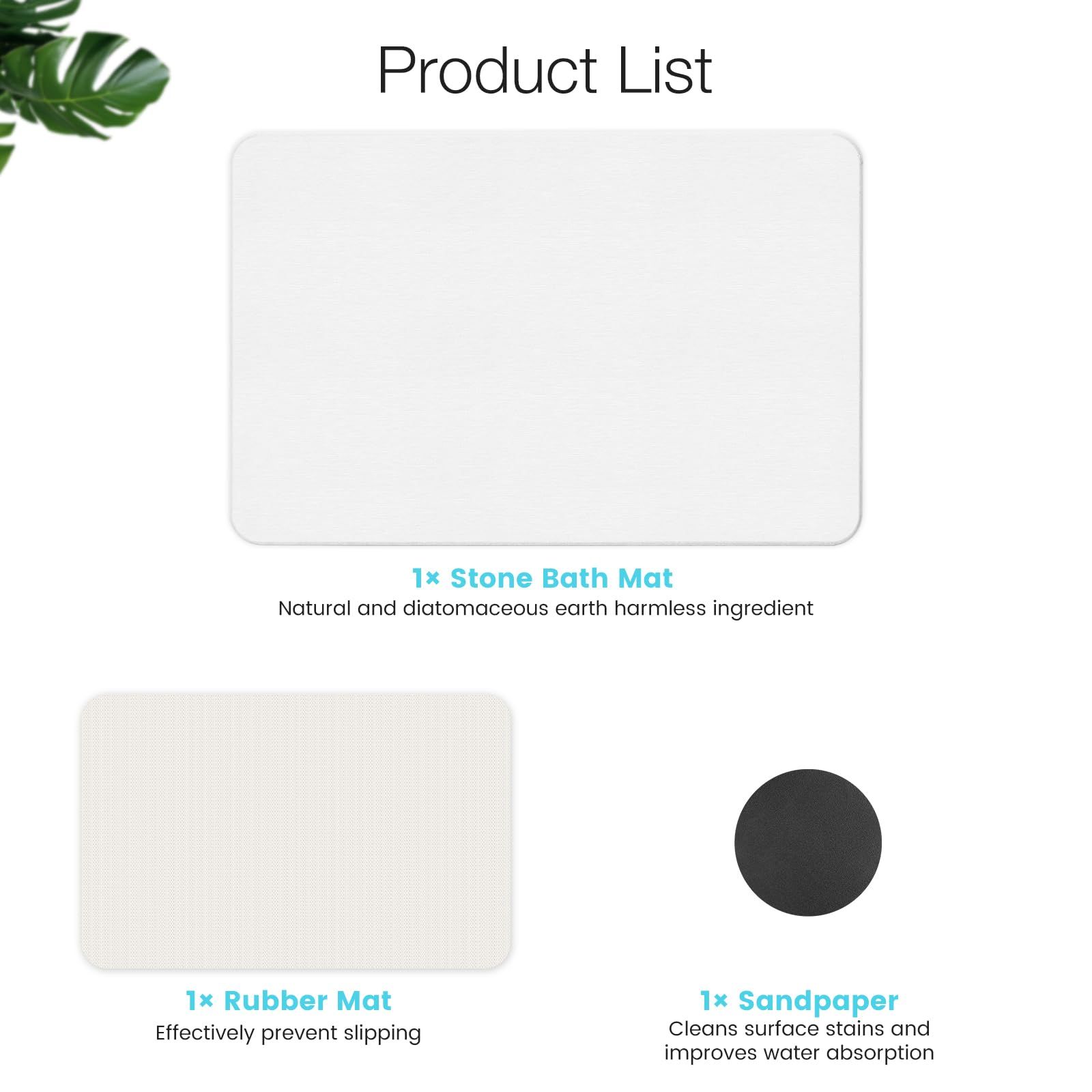 High-quality white pure cotton bathroom mat, ultra-soft, absorbent, quick-drying bathroom rug, non-slip, washable bathroom mat(60cm*40cm) - Image 7