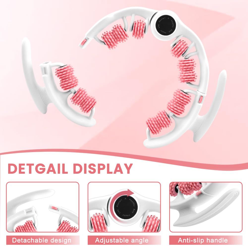 Pink leg massage roller clip, calf muscle relaxation and shaping tool, yoga fitness leg trainer, slimming leg muscle relaxer. - Image 3