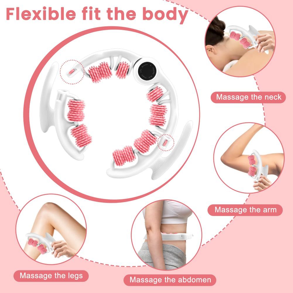 Pink leg massage roller clip, calf muscle relaxation and shaping tool, yoga fitness leg trainer, slimming leg muscle relaxer. - Image 6