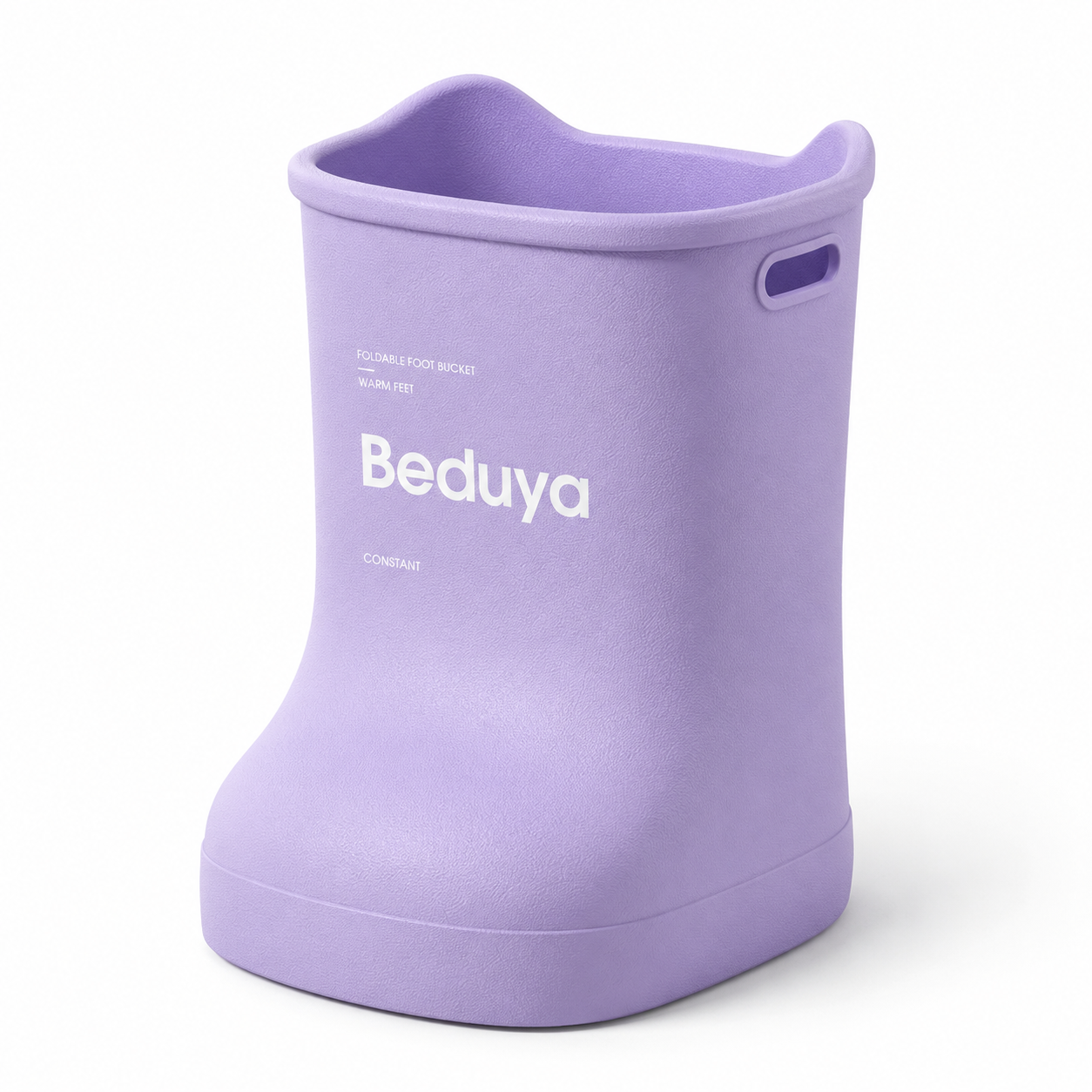 EVA Foot Soaking Bucket with Massage Bottom, Deep Calf Foot Bath Tub for Home Spa, Insulated Warm Foot Soak Basin with Handles, Lightweight Portable Foot Spa Bucket for Adults (Lavender Purple) - Image 1