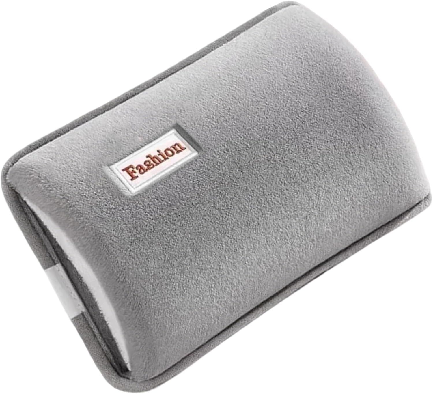 Hot Water Bottle with Rechargeable Plush Cover for Cramps Relief, Warm Heating Pad for Abdomen Back Foot, Soft Hand Warmer for Women Kids Home Office School Winter Reusable Heat Therapy Bag(grey) - Image 7
