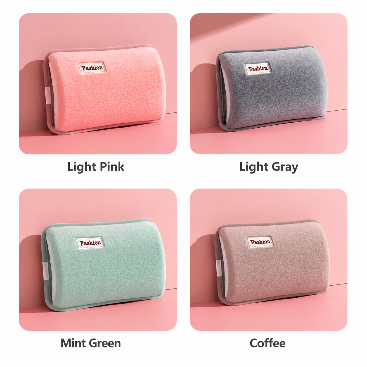 Hot Water Bottle with Rechargeable Plush Cover for Cramps Relief, Warm Heating Pad for Abdomen Back Foot, Soft Hand Warmer for Women Kids Home Office School Winter Reusable Heat Therapy Bag(green) - Image 1