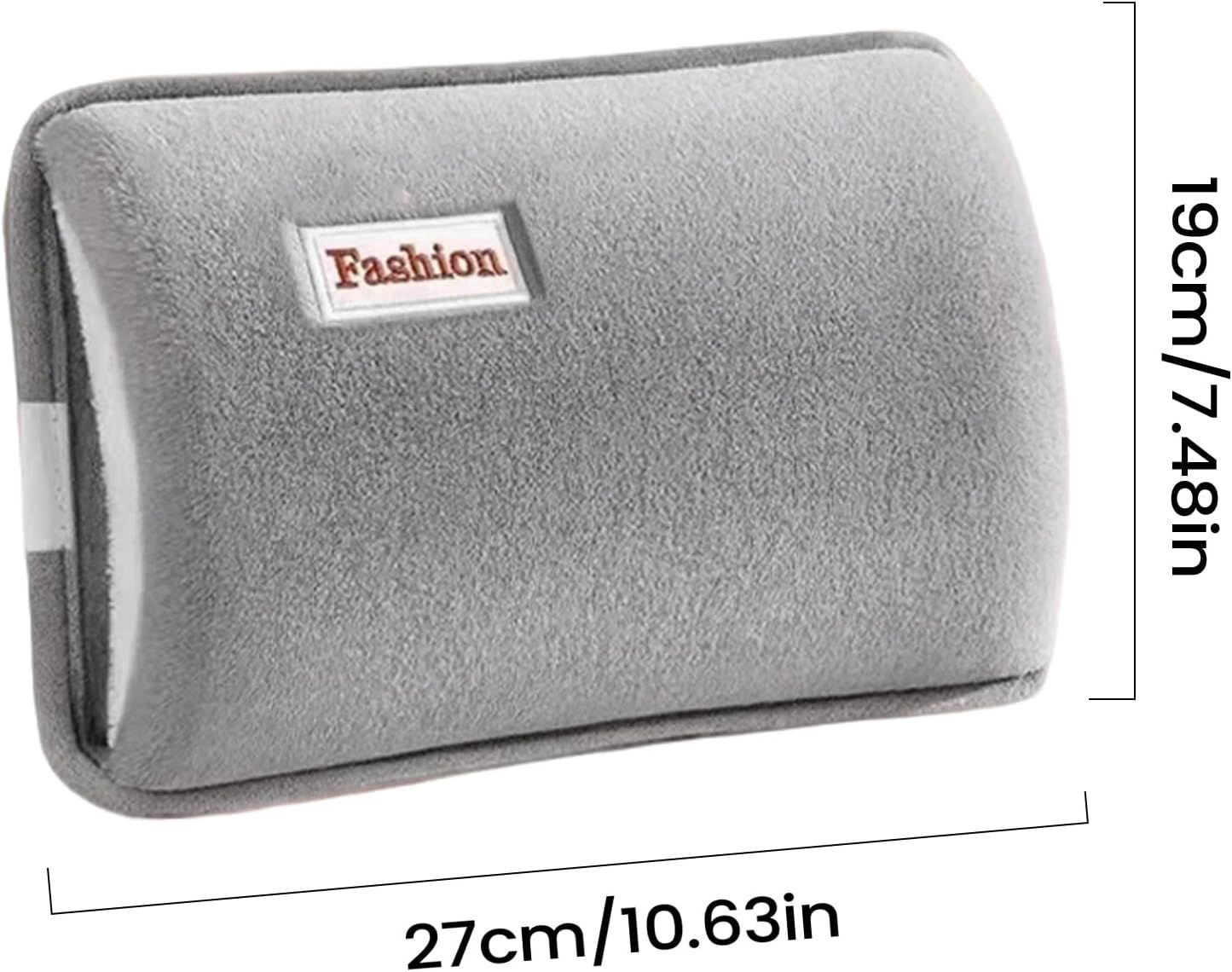Hot Water Bottle with Rechargeable Plush Cover for Cramps Relief, Warm Heating Pad for Abdomen Back Foot, Soft Hand Warmer for Women Kids Home Office School Winter Reusable Heat Therapy Bag(green) - Image 4
