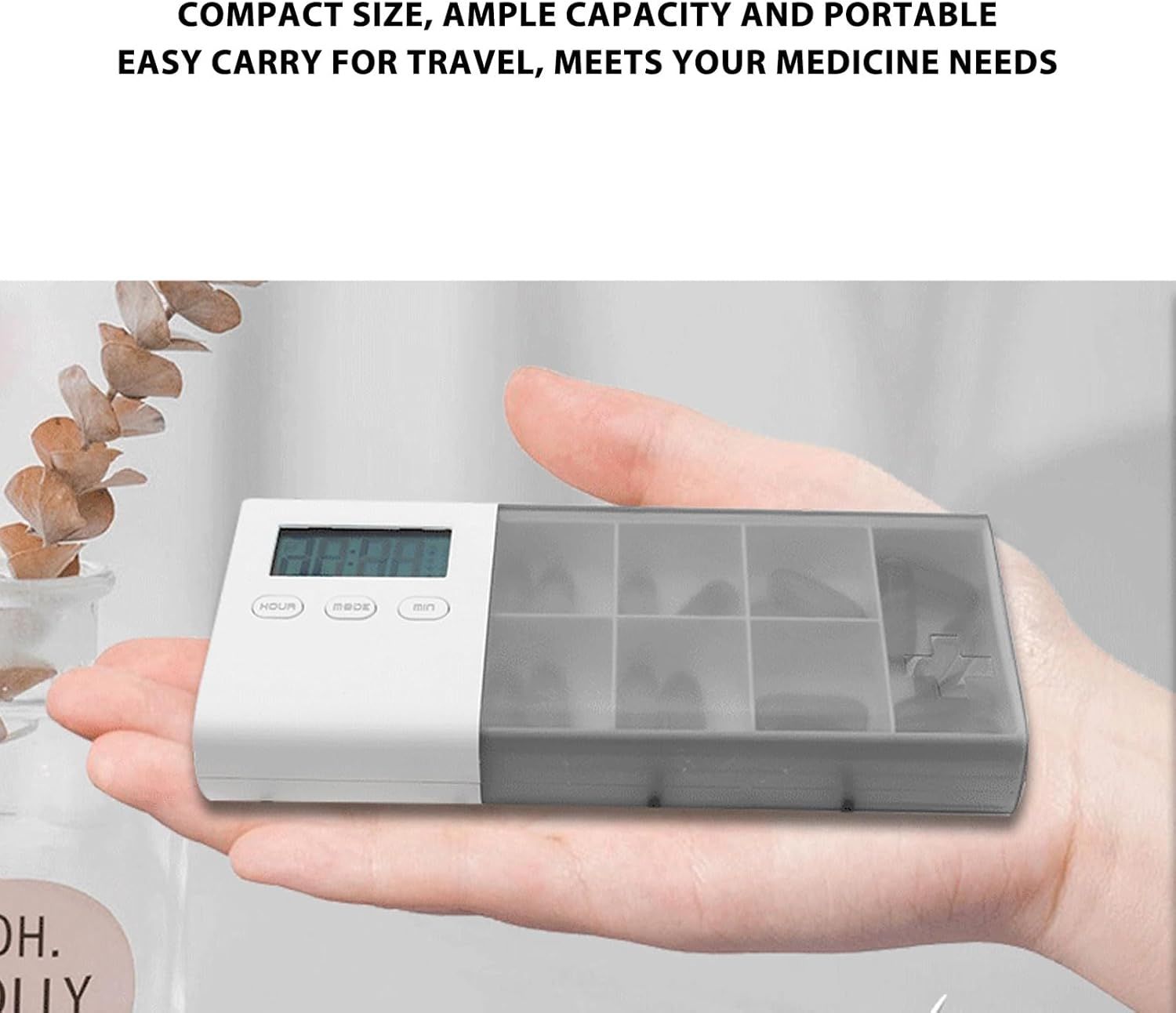 7-Day Smart Pill Organizer with Timer & Alarm – Intelligent Medication Reminder Box with Vibration, Beep Alerts, USB Rechargeable Portable Electronic Pill Case for Elderly & Travel(grey) - Image 4