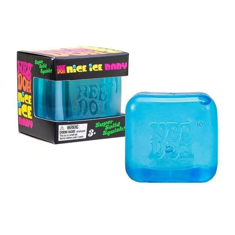 Blue Stress Cube Fidget Squishy Slow Rising Sensory Stress Ball, Calming Squeeze Toy for Stress Relief and Focus - Image 2