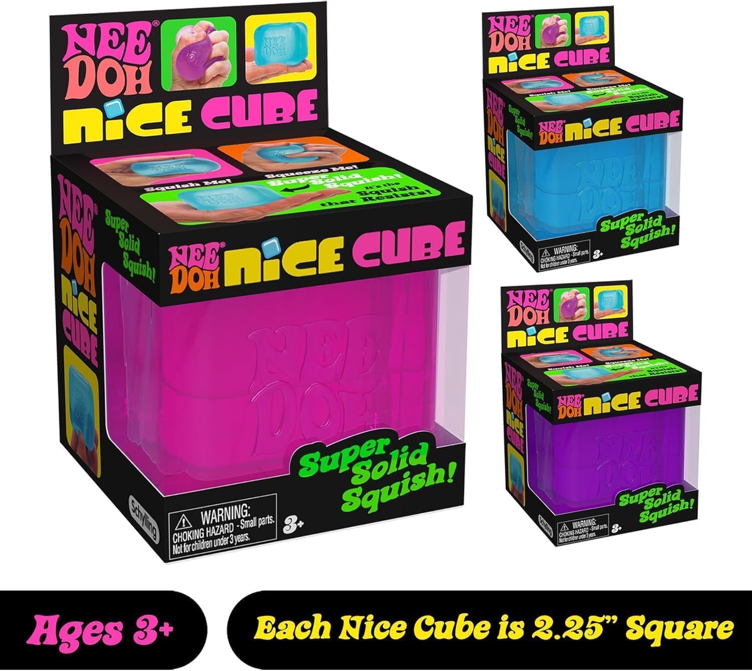 Blue Stress Cube Fidget Squishy Slow Rising Sensory Stress Ball, Calming Squeeze Toy for Stress Relief and Focus - Image 4