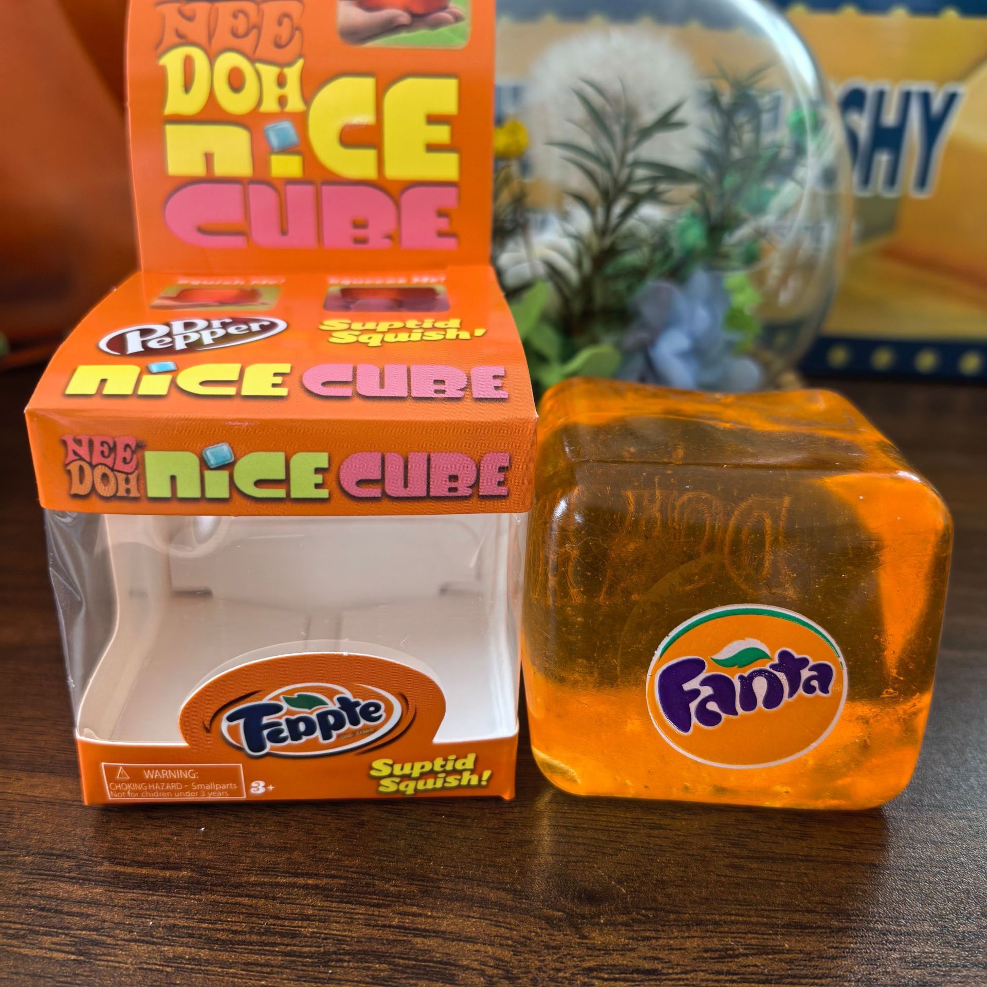 Fanta Orange Stress Cube Fidget Squishy Slow Rising Sensory Squeeze Ball, Relaxing Fidget Toy for Stress Relief Gifts - Image 1