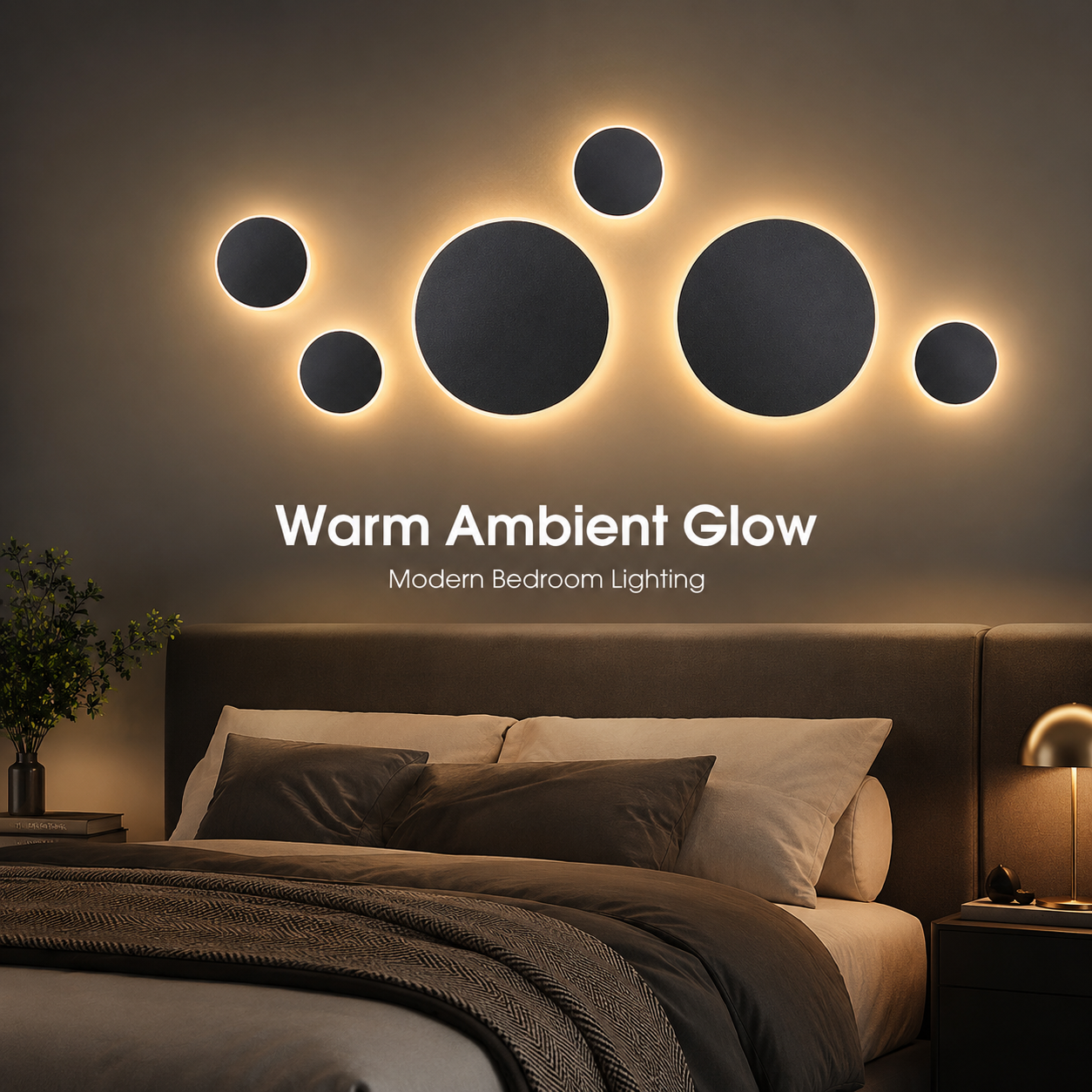 Magnetic Round Wall Lamp 20cm White, 10W Rechargeable LED Wall Sconce with Touch Control, 3-Color Light, Battery Powered Modern Disc Wall Light for Bedroom Hallway Living Room - Image 3