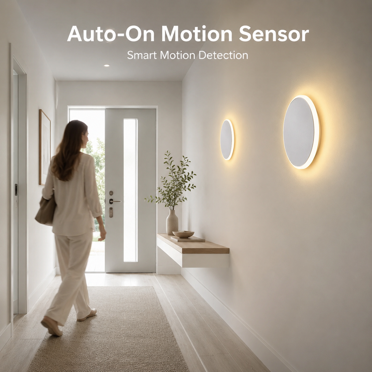 Magnetic Round Wall Lamp 20cm Black, 10W Rechargeable LED Wall Sconce with Touch Control, 3-Color Light, Battery Powered Modern Disc Wall Light for Bedroom Hallway Living Room - Image 4