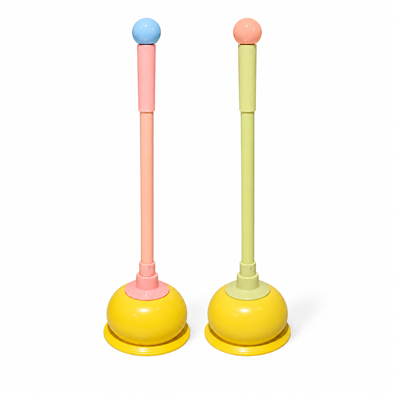 Toilet Plunger, Long Handle Bathroom Plunger with Strong Suction Cup, Non-Scratch Drain Plunger for Toilet, Kitchen Sink, Bathroom Drain, Bathtub and Shower, Cute Freestanding Clog Remover, Pink - Image 2