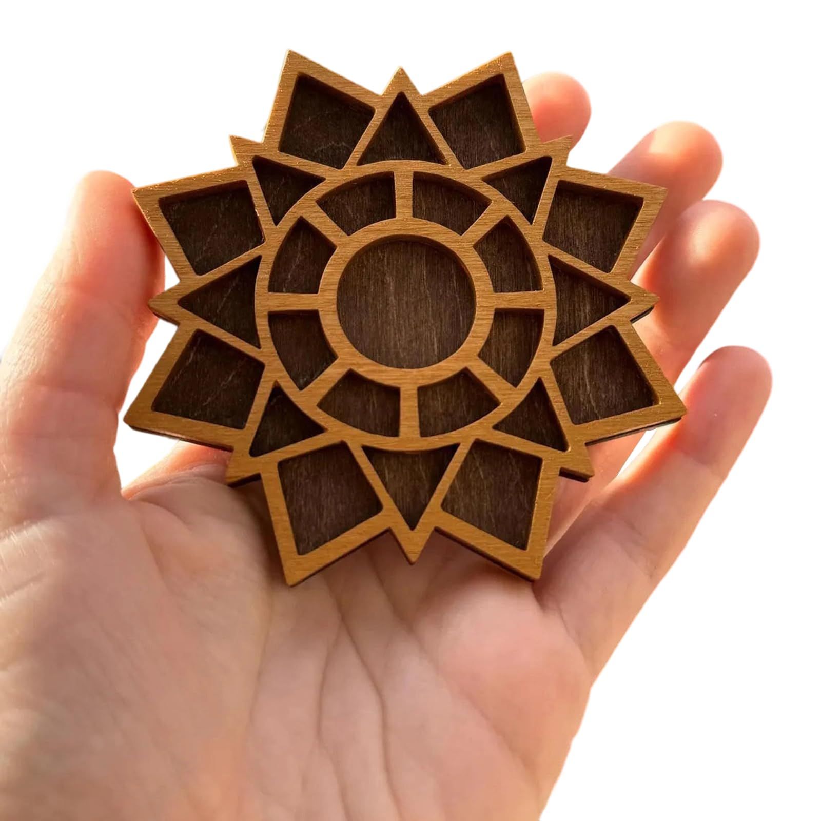 3.15 Inch Mini Star Rock Specimen Storage Box Crystal Mineral Display Case Gemstone Rock Organizer Holder (Brown) - Image 1