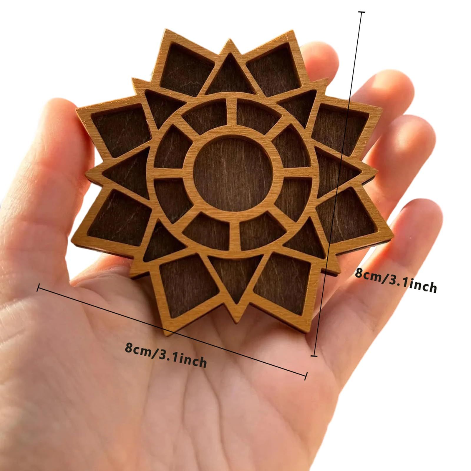 3.15 Inch Mini Star Rock Specimen Storage Box Crystal Mineral Display Case Gemstone Rock Organizer Holder (Brown) - Image 3
