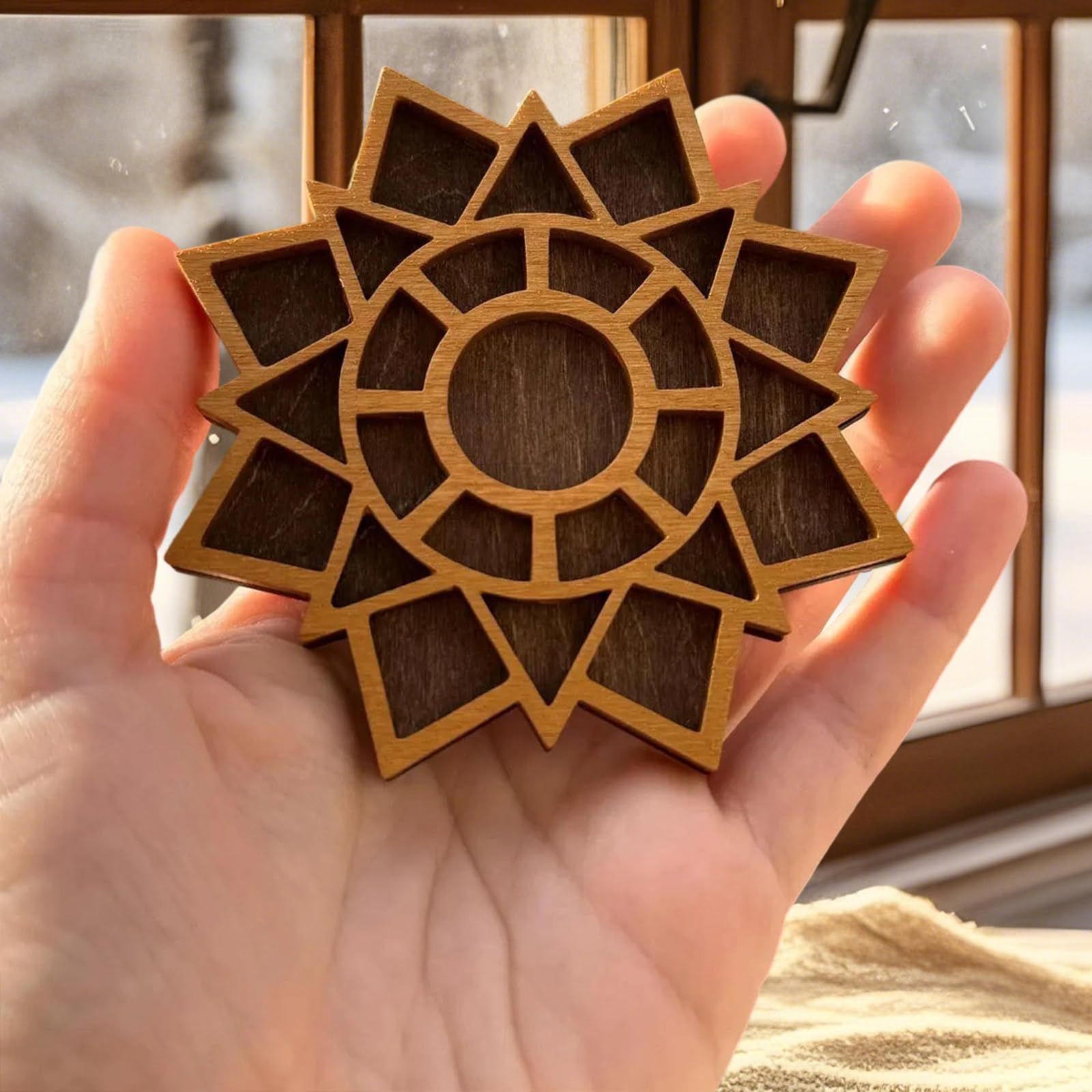 3.15 Inch Mini Star Rock Specimen Storage Box Crystal Mineral Display Case Gemstone Rock Organizer Holder (Brown) - Image 4