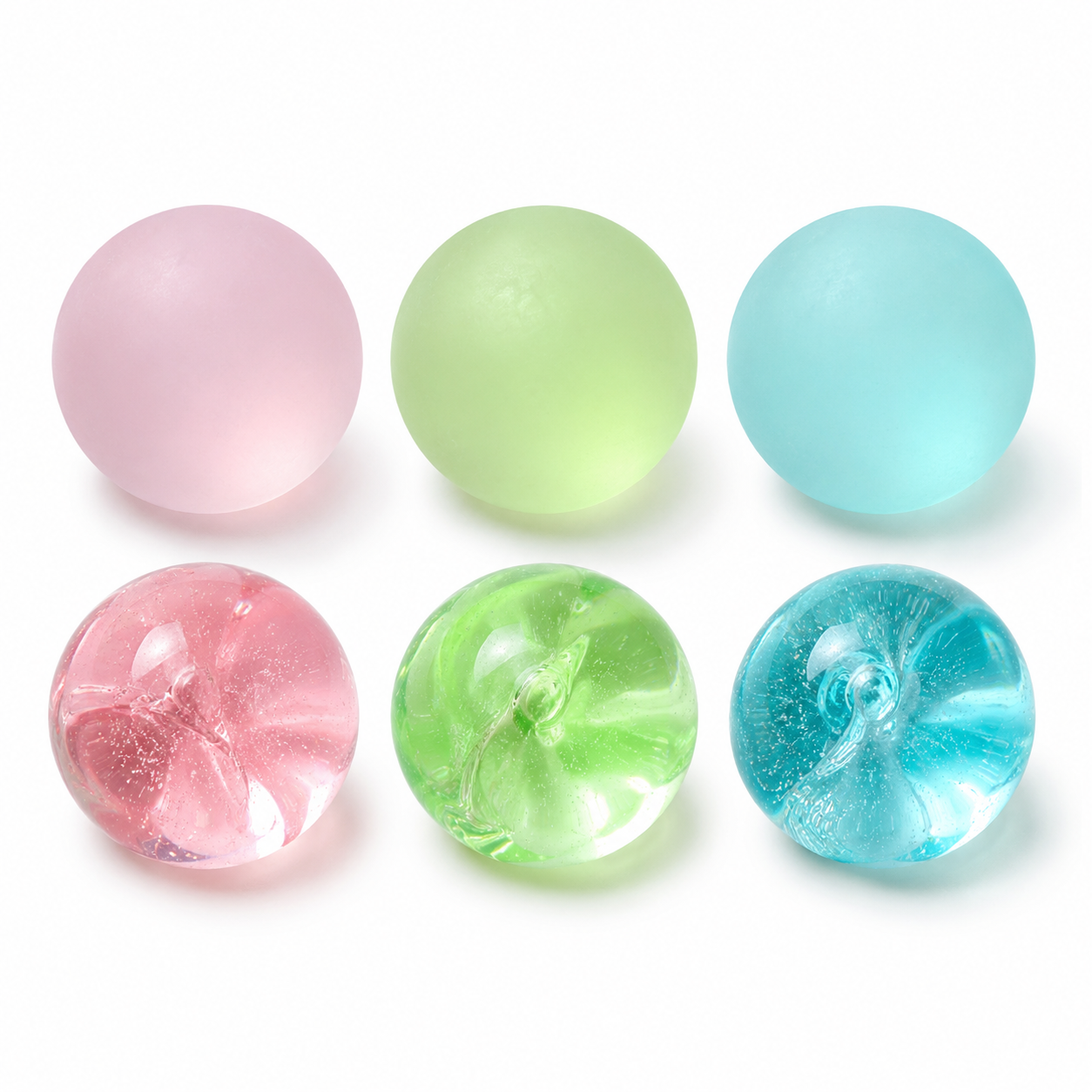 Frosted Pink Coconut Oil Stress Ball, Slow Rising Non-Sticky Squishy Squeeze Ball, Soft Sensory Fidget Toy for Stress Relief, Relaxation and Focus - Image 3