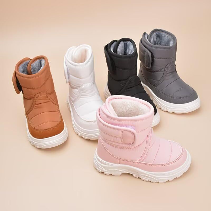 Toddler Boy Girl Anti Slip Warm Winter Boots pink AU7 Size for Outdoor Walking Snow Sport Trekking - Image 4