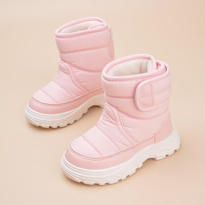 Toddler Boy Girl Anti Slip Warm Winter Boots pink AU8 Size for Outdoor Walking Snow Sport Trekking - Image 3