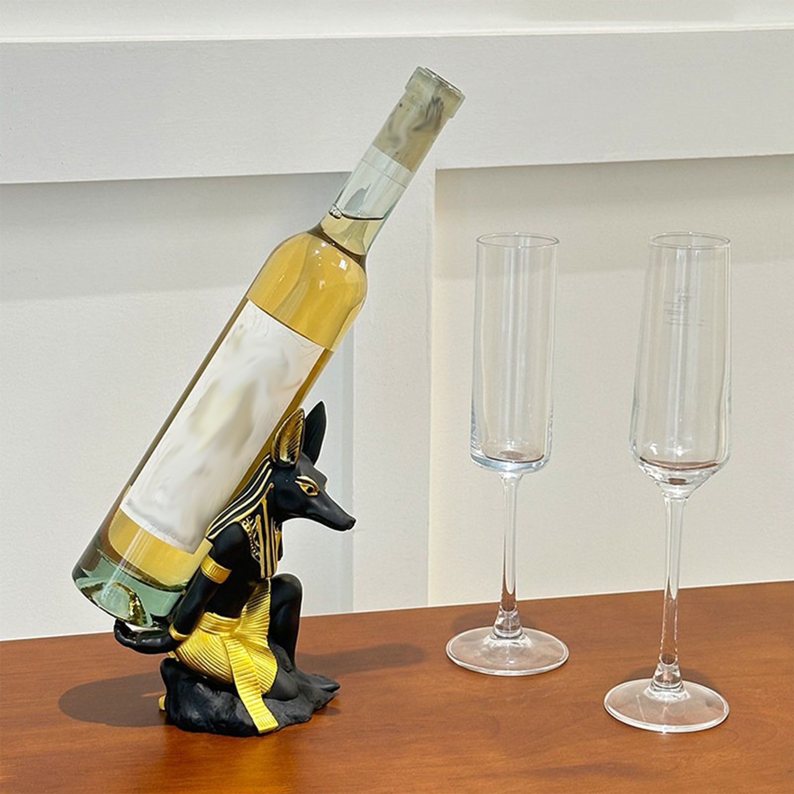 Ancient Egyptian Anubis Wine Rack - Creative Resin Craft Wine Bottle Holder, Home Bar Cabinet Decoration - Image 8
