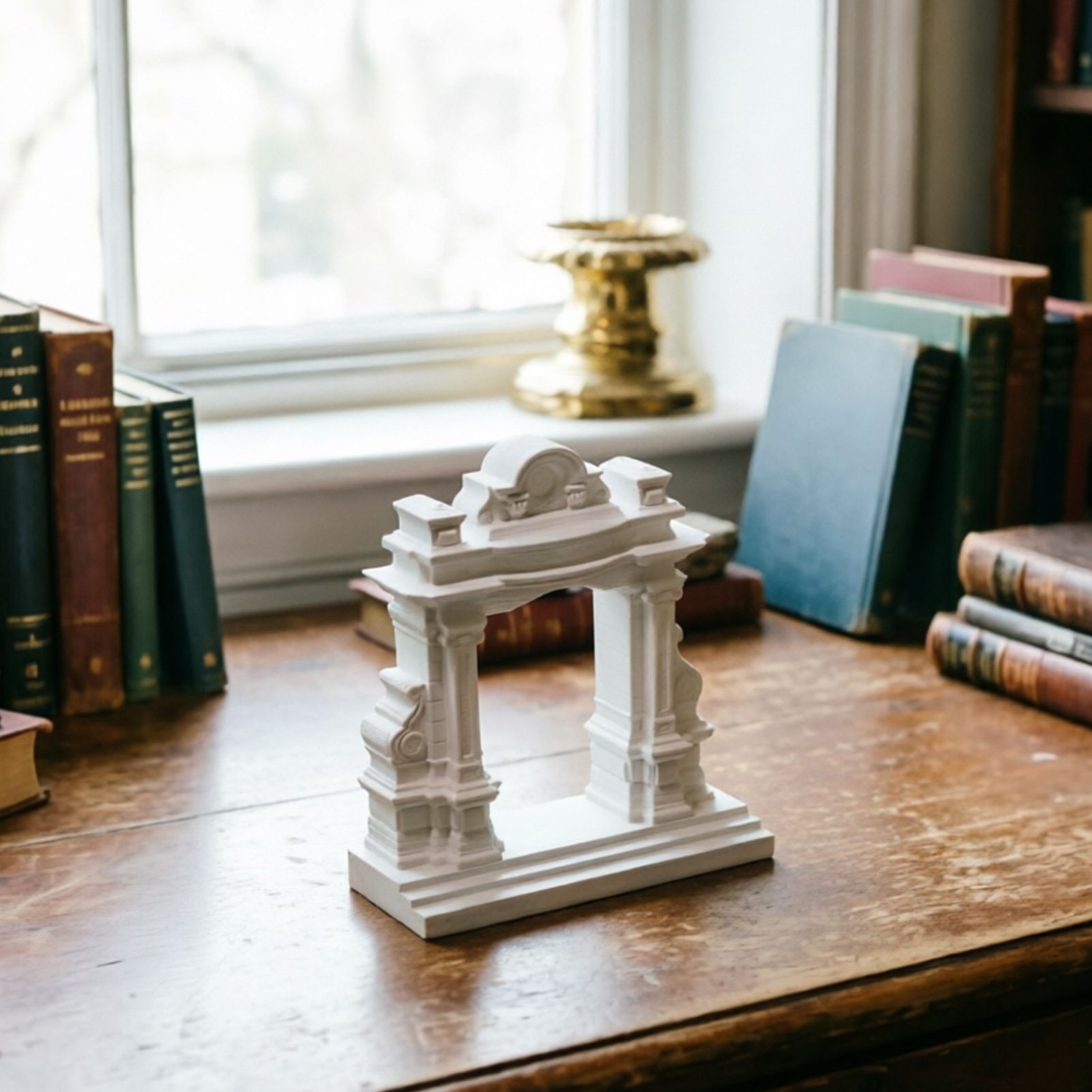 Miniature Roman Arch Model - Handcrafted Plaster Architectural Decor for Bookshelf, Desk & Home Display - Image 6