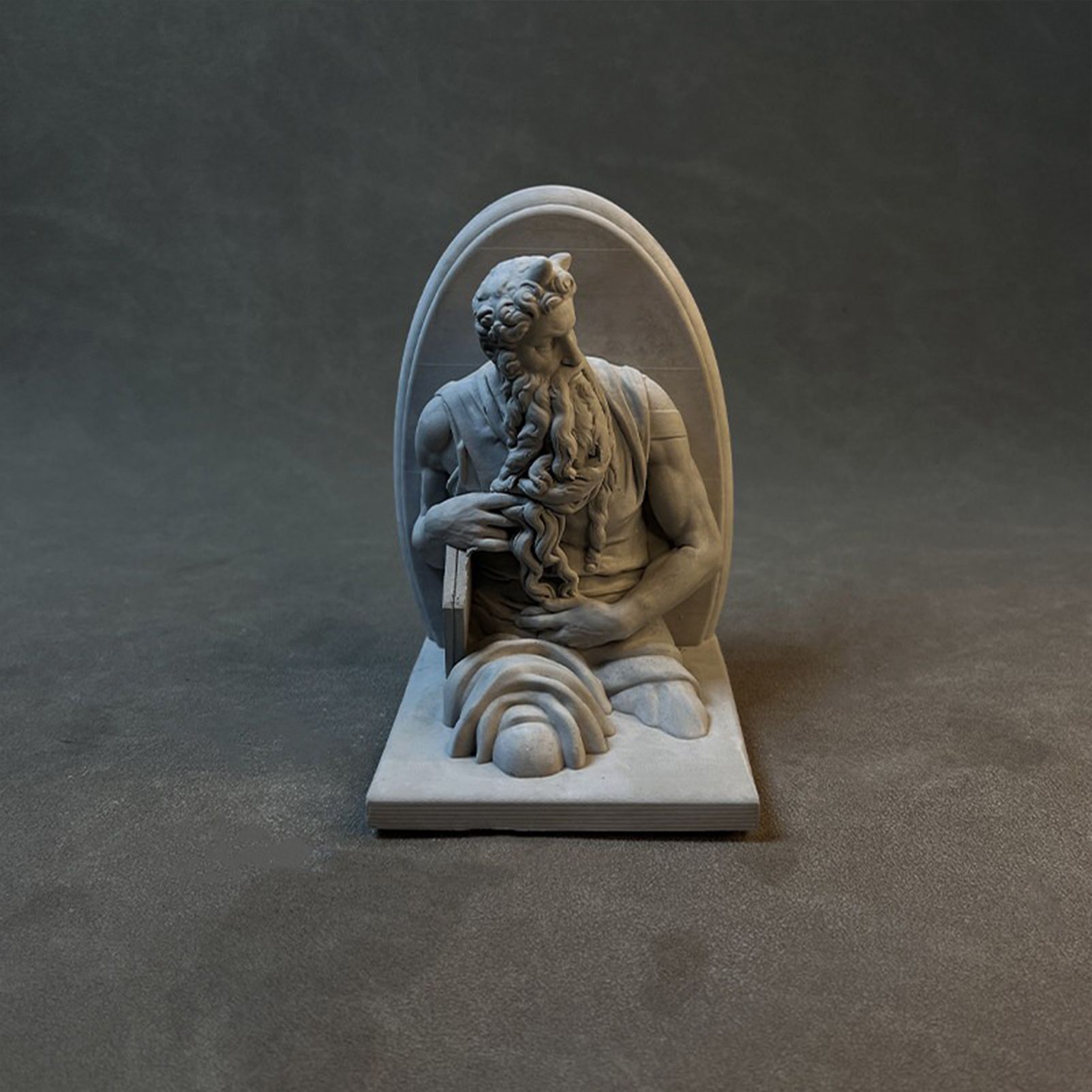 Classic Moses Statue – High-Quality Plaster Sculpture of Prophet Moses with Tablets – Elegant White Art Decor for Home, Office, & Study – Perfect Gift for Art History Students & Religious Decor - Image 7