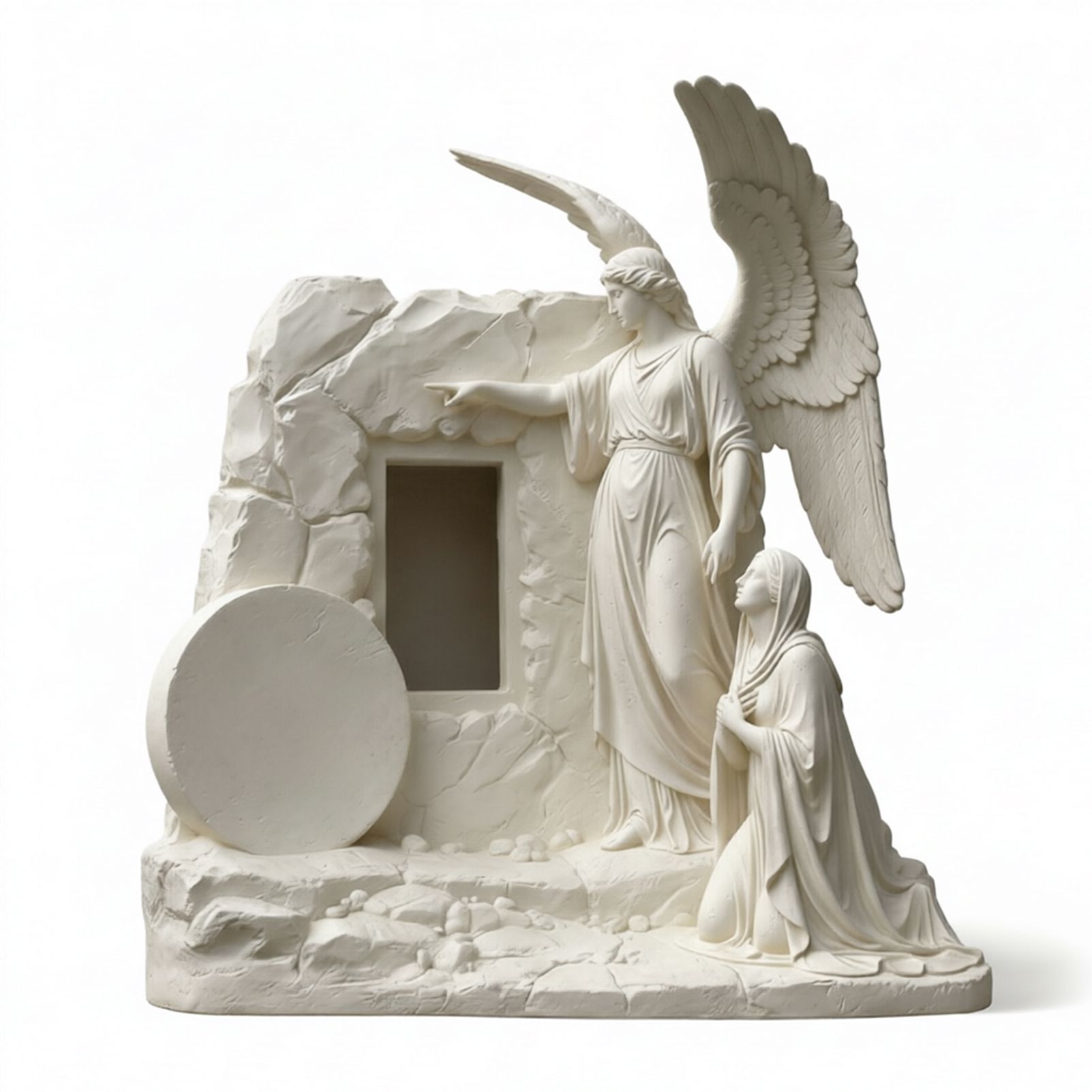 Praying Angel Statue with Open Wings - Religious Figurine Depicting Angel in Prayer, Spiritual Home Decor - Image 1