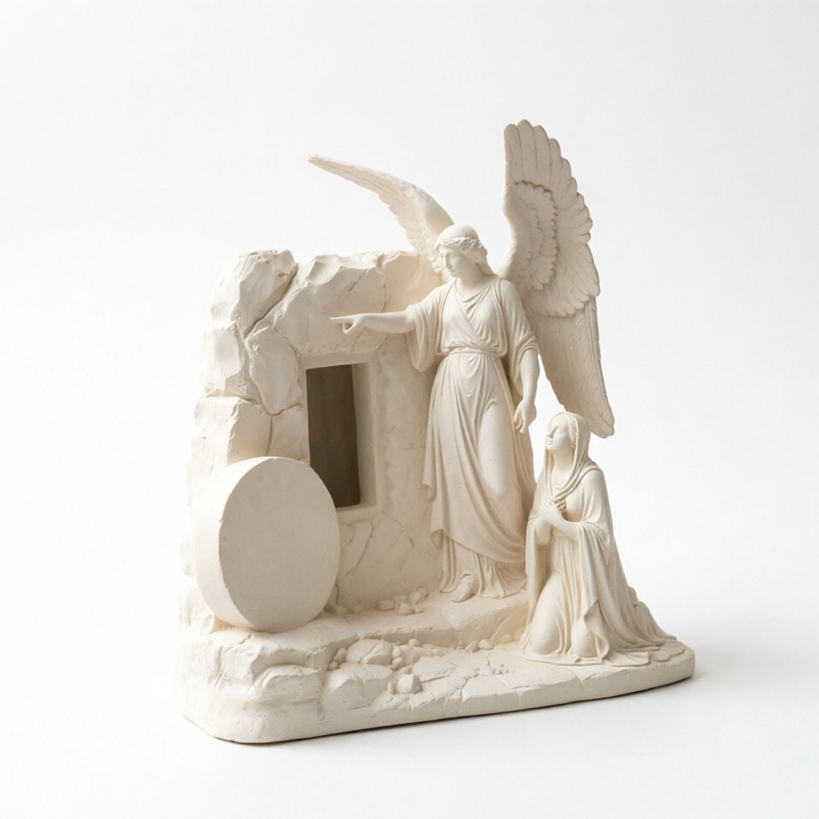 Praying Angel Statue with Open Wings - Religious Figurine Depicting Angel in Prayer, Spiritual Home Decor - Image 2