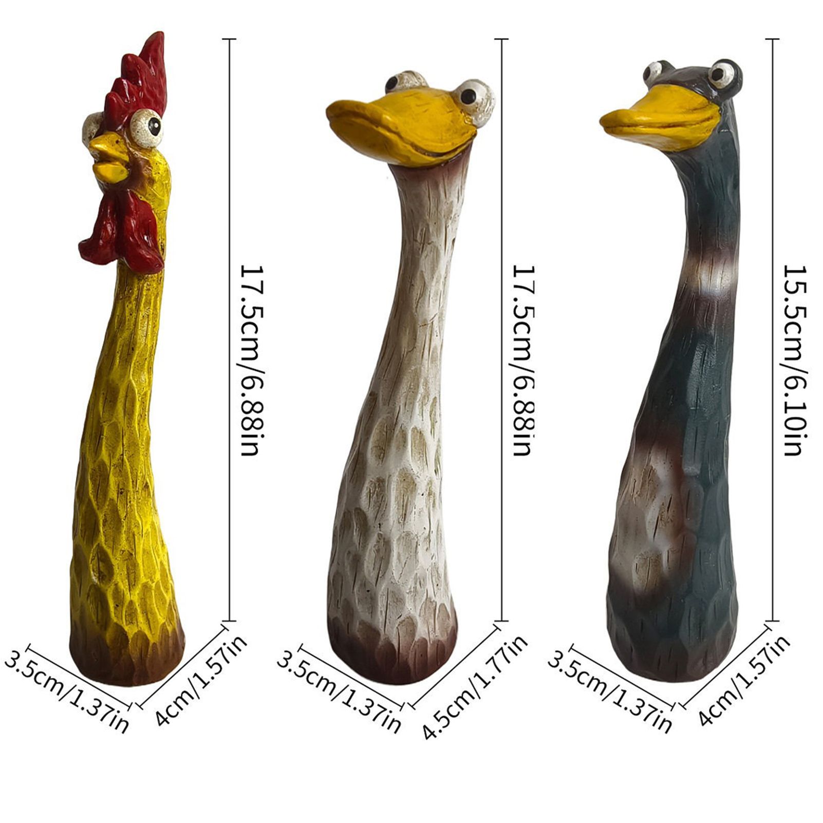 Outdoor Garden Decor Duck Resin Animal Statues, Fun Lawn Ornaments for Farmhouse or Microlandscape Design, Weatherproof & Durable - Image 6