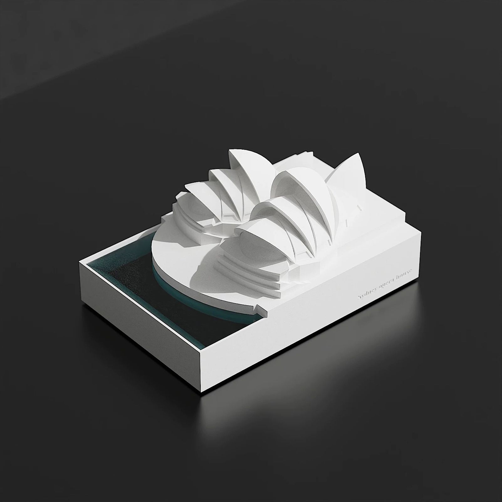 Sydney Opera House Concrete Model - Modern Architectural Sculpture Desktop Decor, Minimalist Cement Statue for Home Office Bookshelf, Unique Travel Souvenir & Housewarming Gift - Image 2