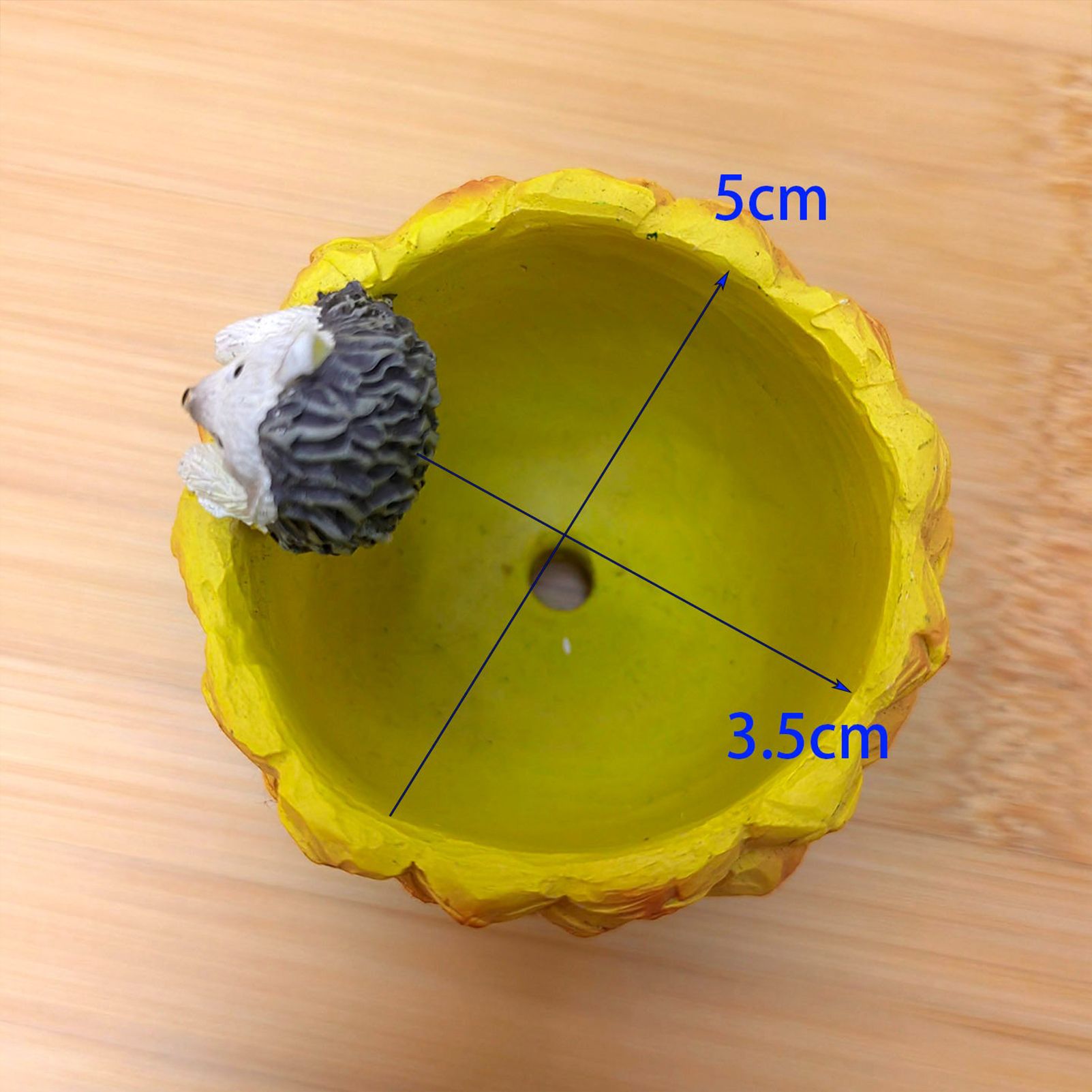 Cute Hedgehog Pineapple Resin Planter - Mini Succulent Pot, Desktop Decor, Garden Ornament, Unique Gift for Plant Lovers (Pineapple) - Image 5