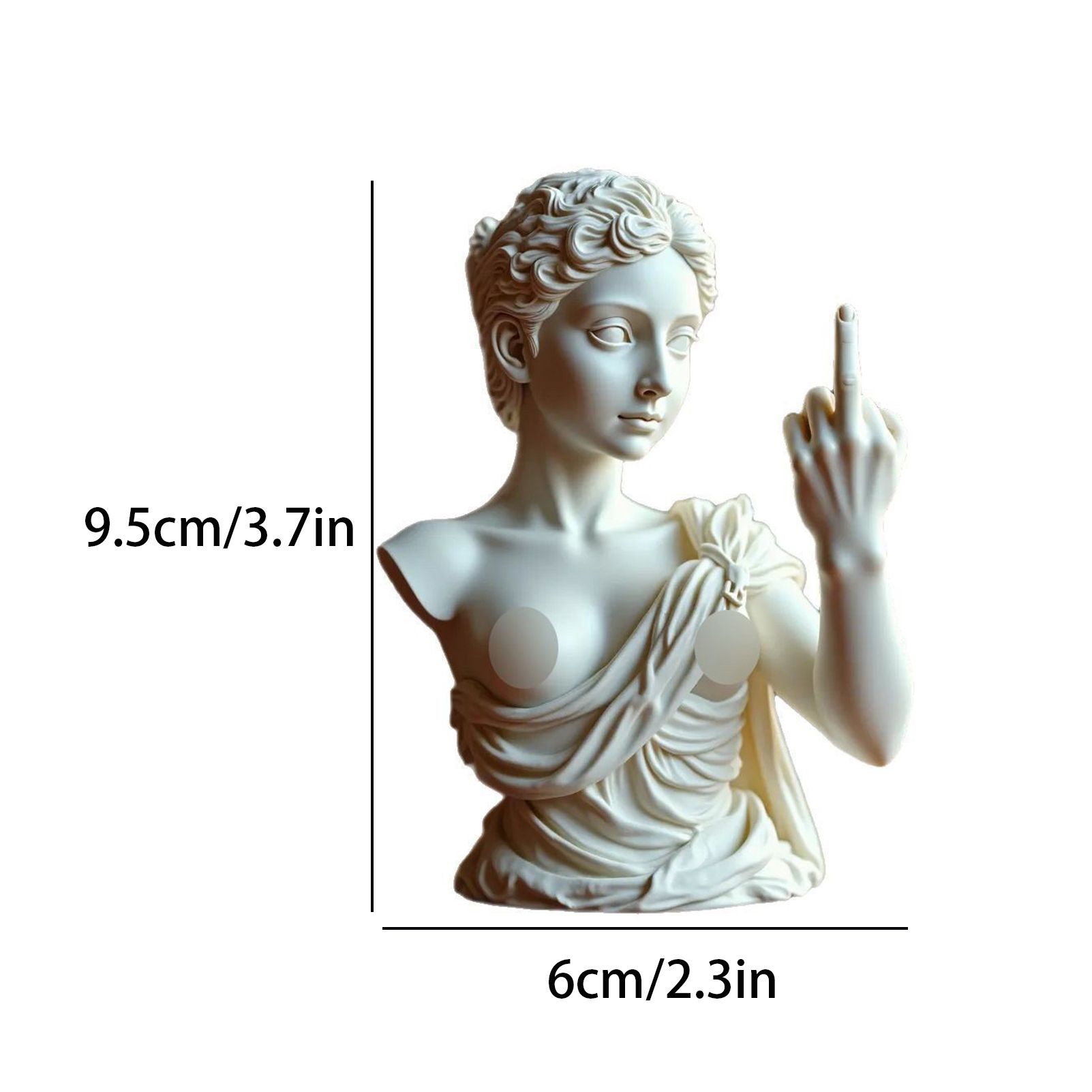 Rebellious Venus Statue Modern Resin Sculpture of Aphrodite Giving the Middle Finger Edgy Home Decor, Bold Art Piece for Living Room, Office, or Bar Unique Gift for Art Lovers(Model F) - Image 2
