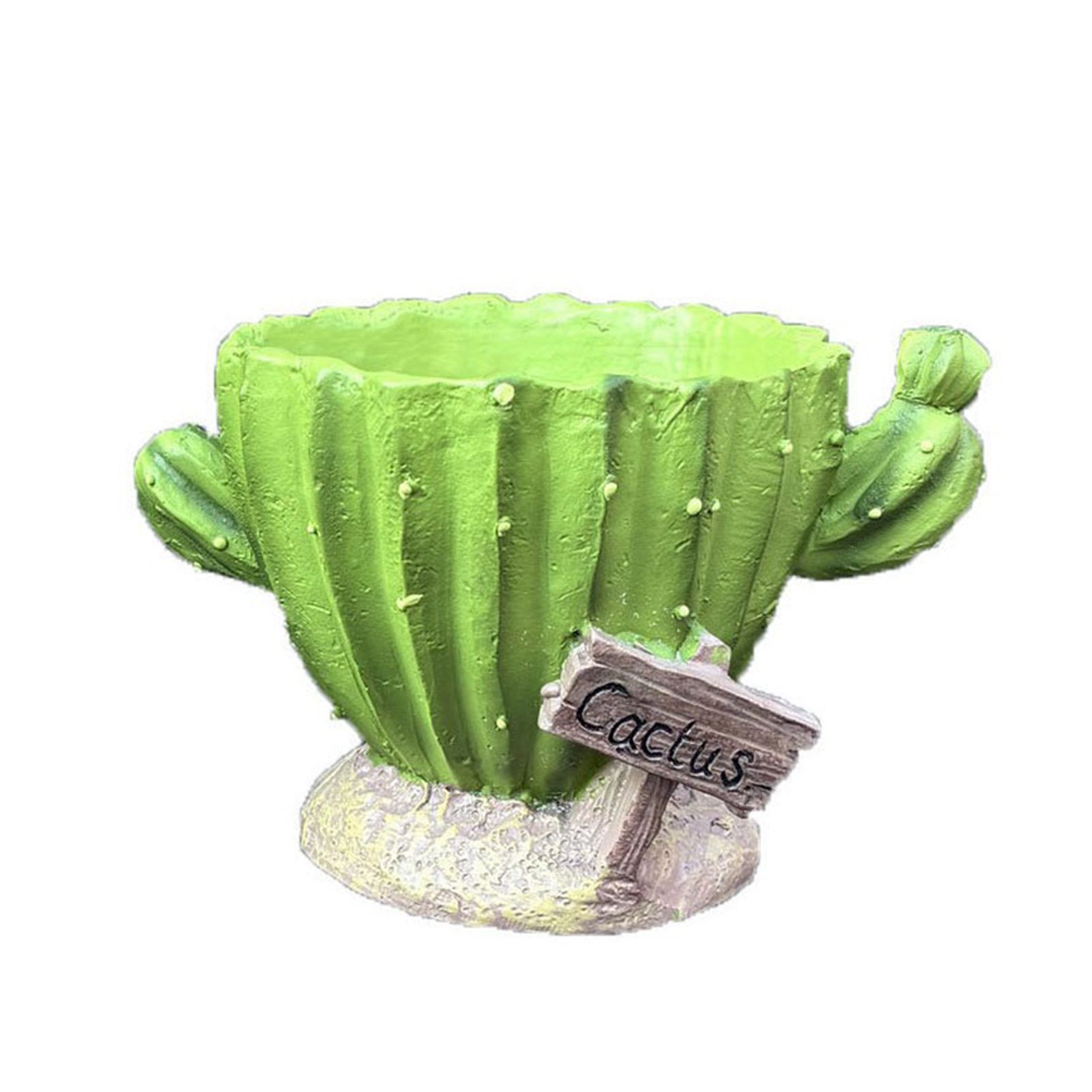 Cactu-Shaped Resin Planter  - Mini Multi-Opening Flower Pot for Desktop, Garden, Office Decor, Unique Gift for Plant Lovers (Cactu) - Image 1