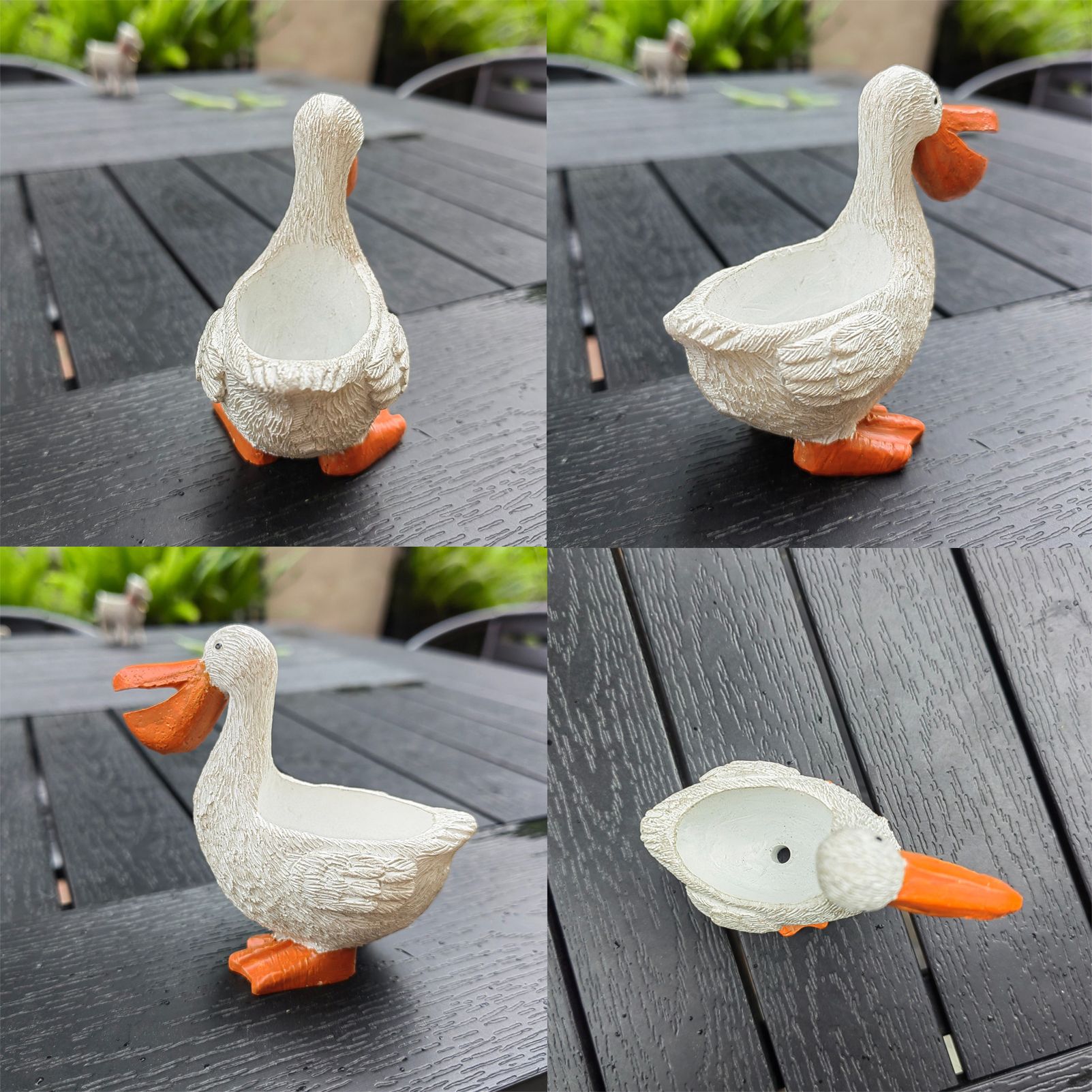 Cute Pelican Planter Pot, Small Resin Pelican Flower Pot with Drainage, Funny Animal Succulent Planter for Indoor Outdoor Garden Desk Decor Gift - Image 5