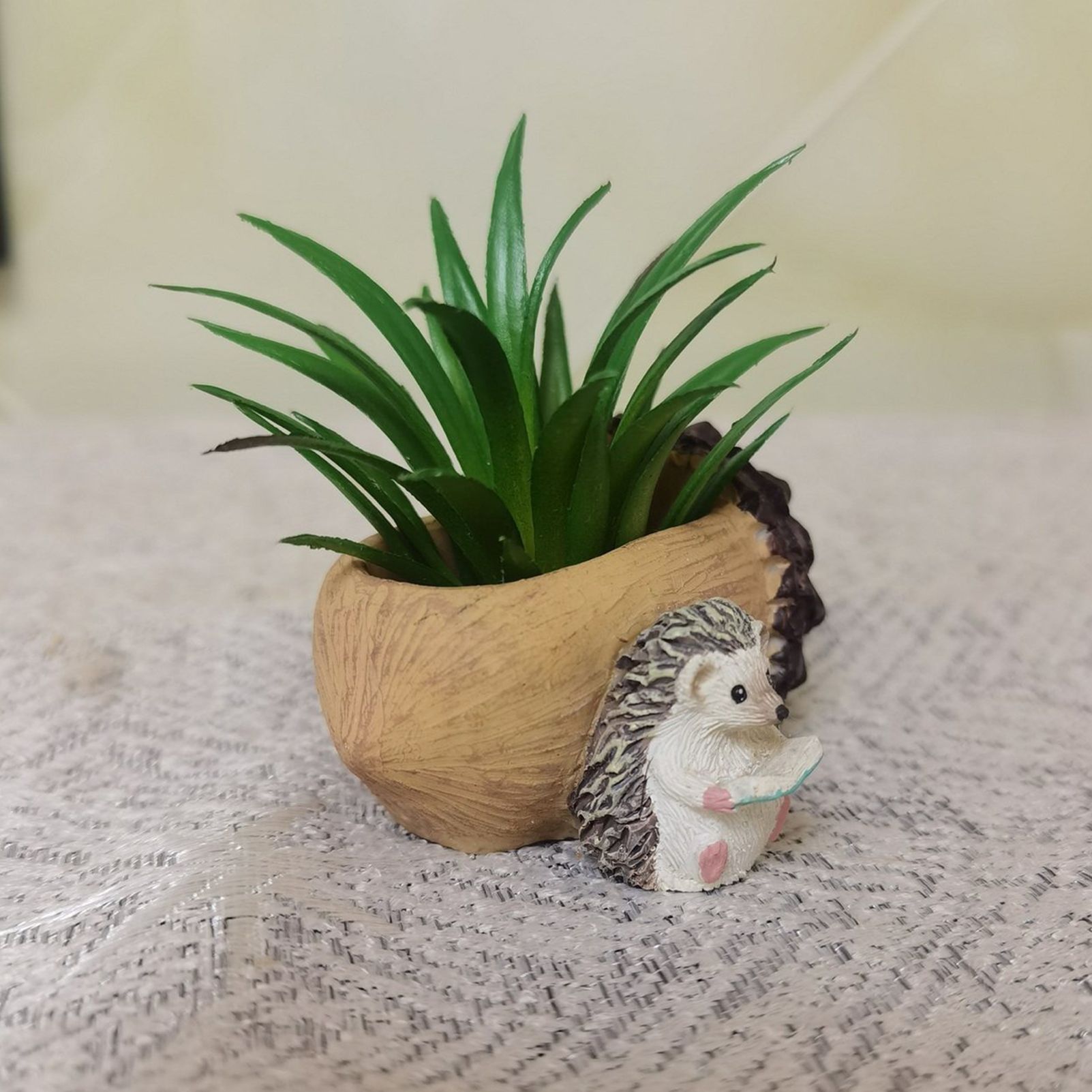 Creative Hedgehog Pinecone Resin Planter, Mini Succulent Pot for Indoor & Outdoor Garden Decor - Image 6