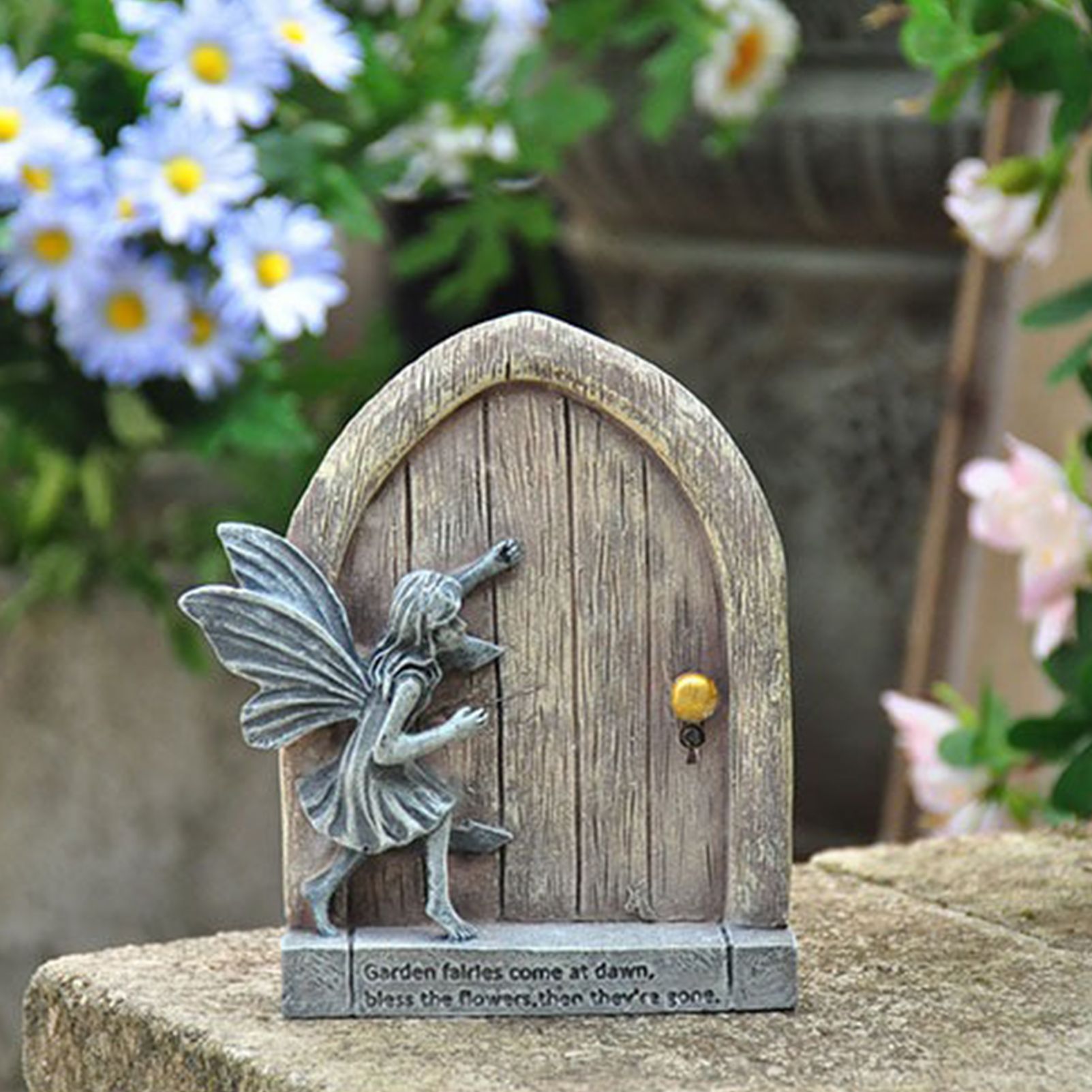 Whimsical Fairy Door Garden Statue Enchanting Outdoor & Indoor Decor for Flower Beds, Patios, Lawns, and Fairy Gardens - Image 2