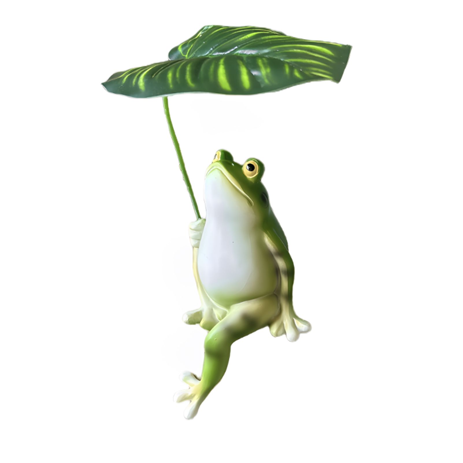 Creative Umbrella Frog Resin Figurine - Outdoor Patio Garden Balcony Decor, Aquarium Micro Landscape Craft - Image 1