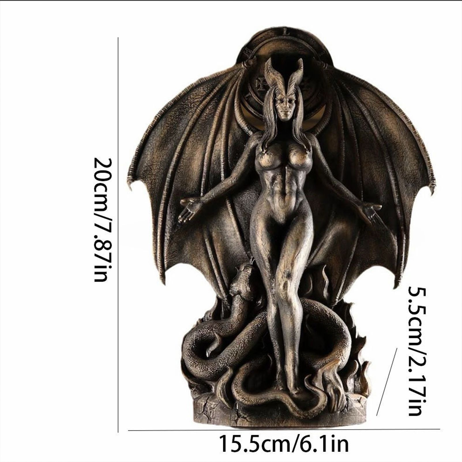 Lilith Inanna Goddess Statue - Gothic Resin Figurine, Halloween Home Decor - Image 3