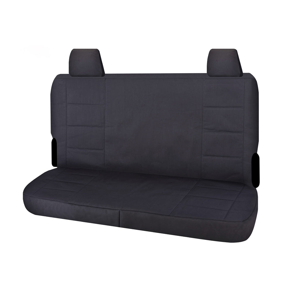 Seat Covers for TOYOTA LANDCRUISER 70 SERIES VDJ 05/2008 - ON DUAL CAB REAR BENCH CHARCOAL CHALLENGER - Image 1