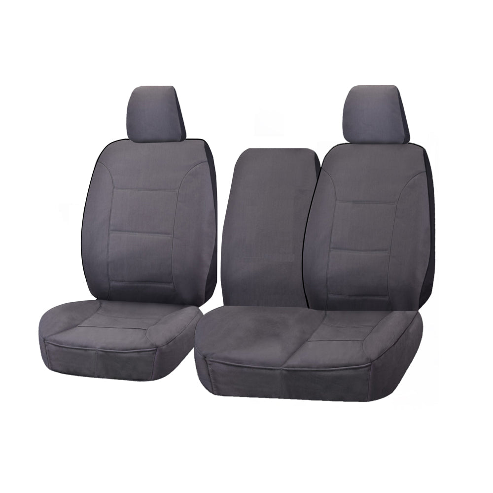Seat Covers for HYUNDAI ILOAD TQ 1-5 08/2008 - 05/2021 SINGLE/CREW CAB UTILITY VAN FRONT BUCKET + _ BENCH WITH FOLD DOWN ARMREST CHARCOAL CHALLENGER - Image 1