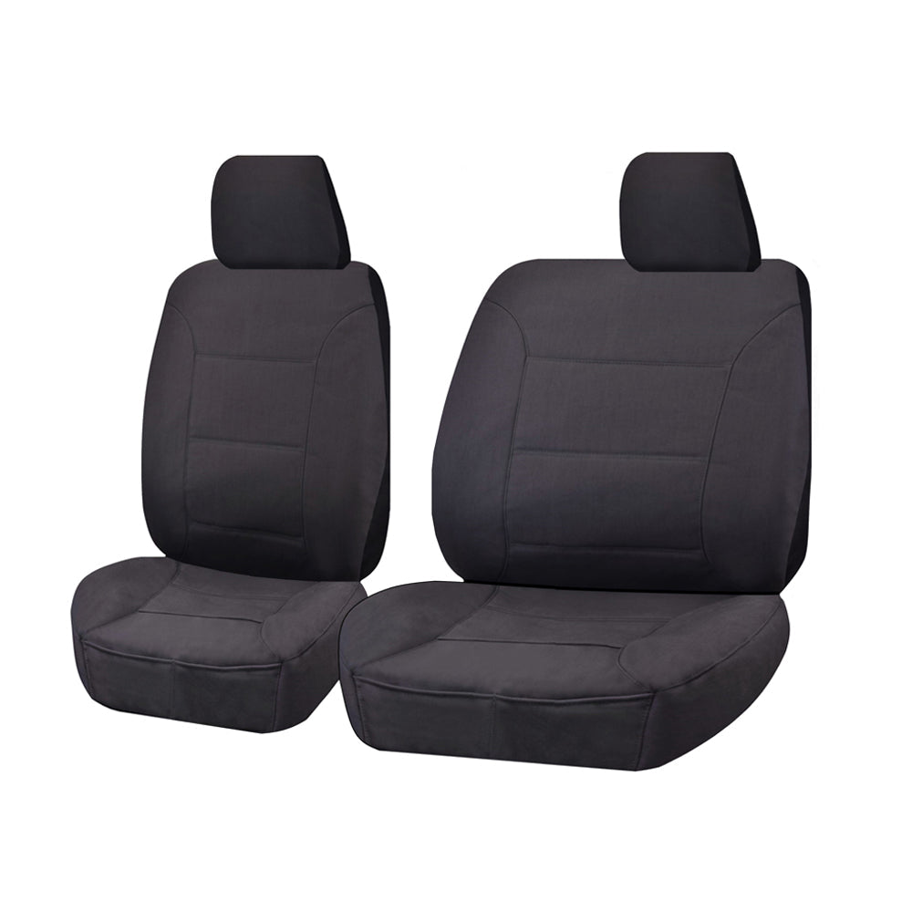 Seat Covers for NISSAN PATROL Y61 GQ-GU SERIES 1999 - 2016 SINGLE CAB CHASSIS FRONT BUCKET + _ BENCH CHARCOAL CHALLENGER - Image 1