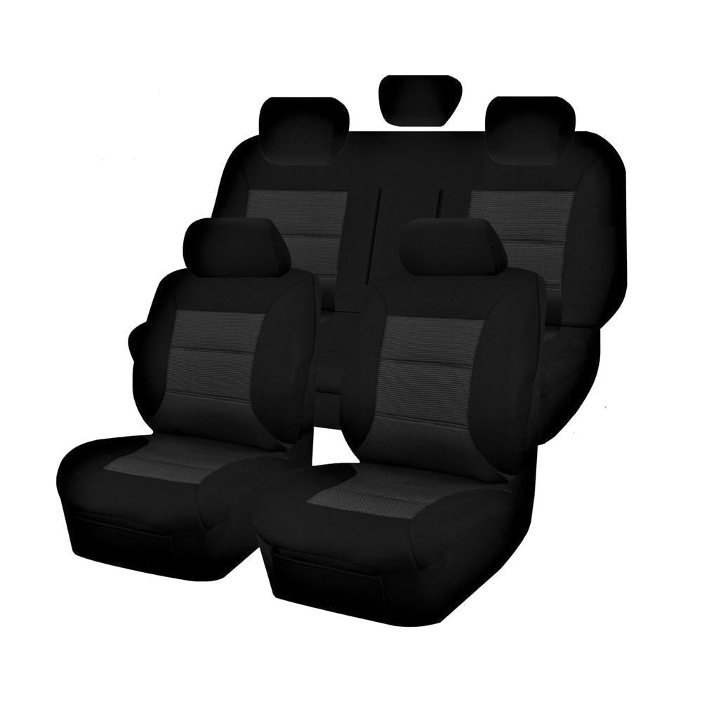 Seat Covers for FORD RANGER PX MKIII XL ,XLS, XLT, WILDTRAK DOUBLE CAB 07/2018-ON Premium Elite Black - Image 1