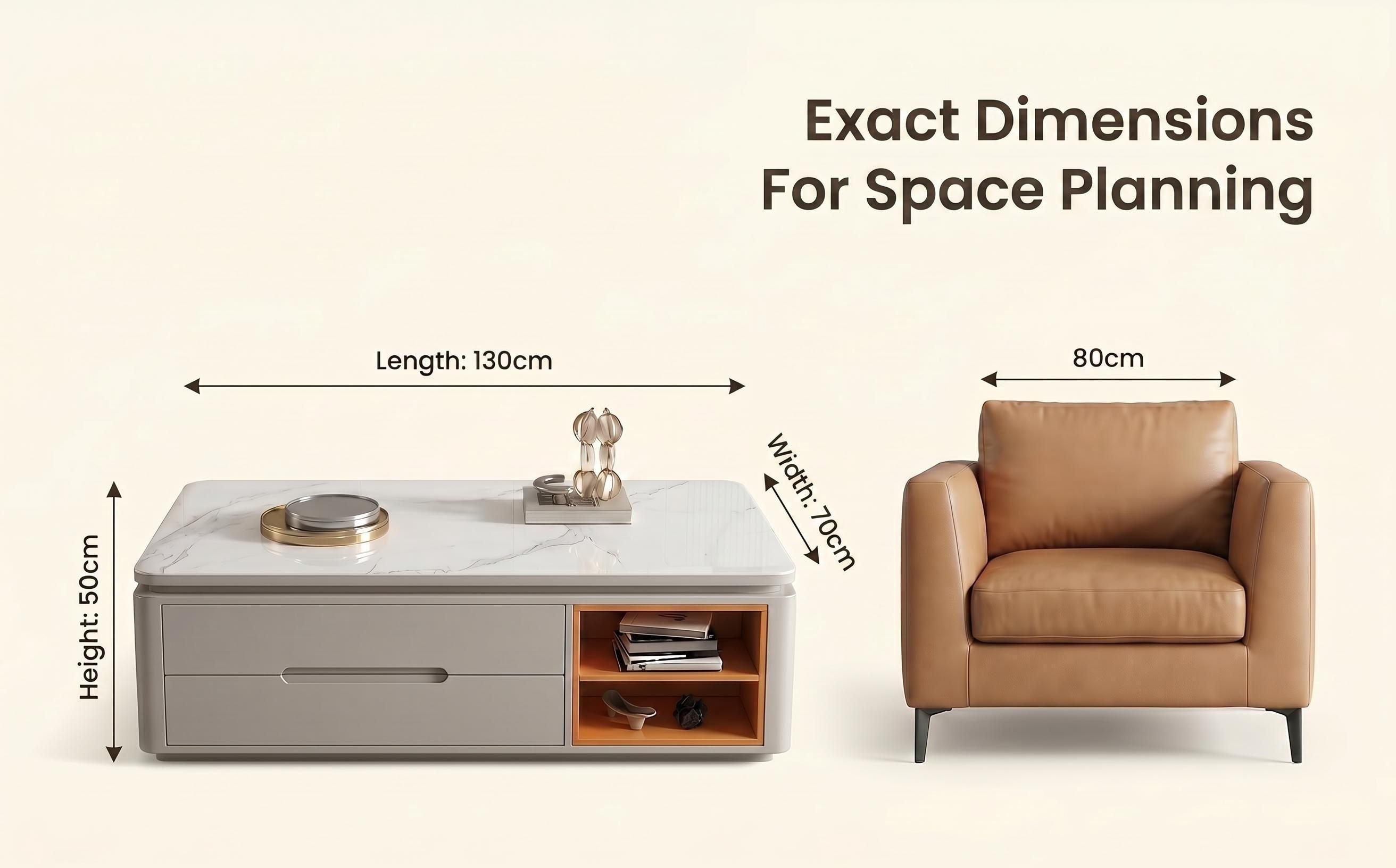 Chinese Light Luxury Minimalist 12mm Sintered Stone Coffee Table - Image 8