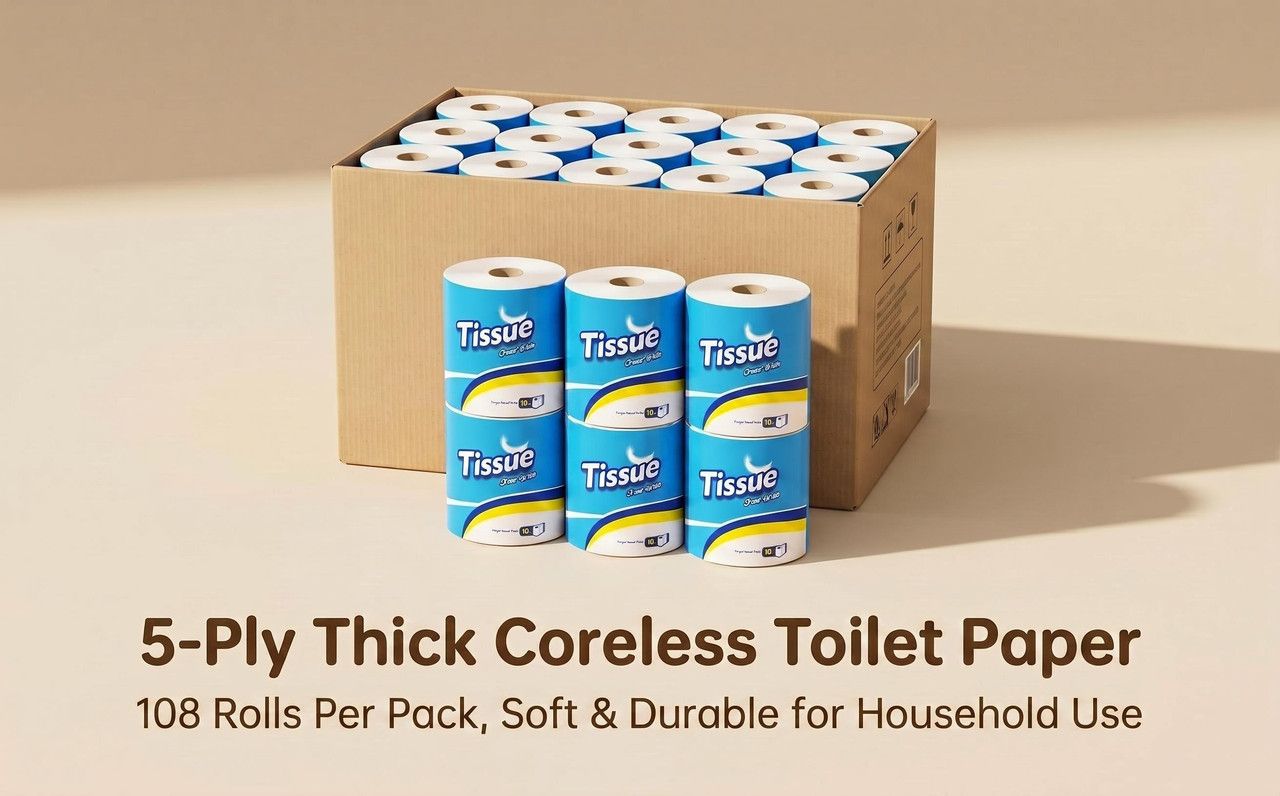 One-year Supply Large Carton Household Virgin Wood Pulp Toilet Paper - Image 1
