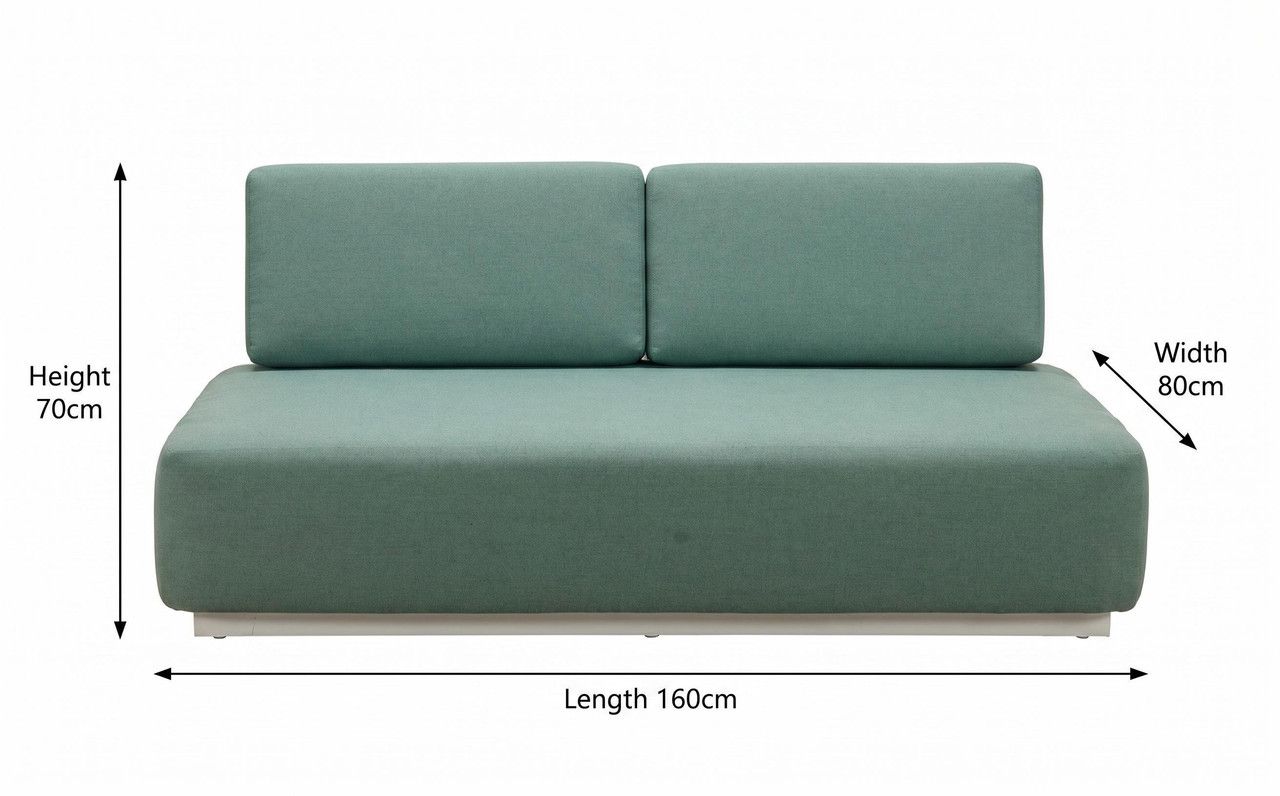 Nordic Minimalist Outdoor 2-Seater Fabric Sofa - Image 7