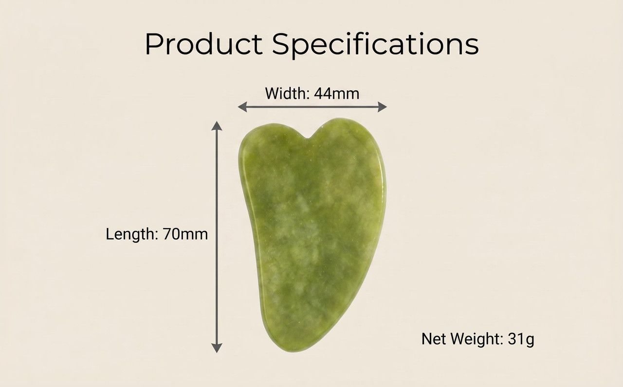 Natural Xiuyu Jade Heart‑Shaped Gua Sha Board（10 pieces） - Image 7