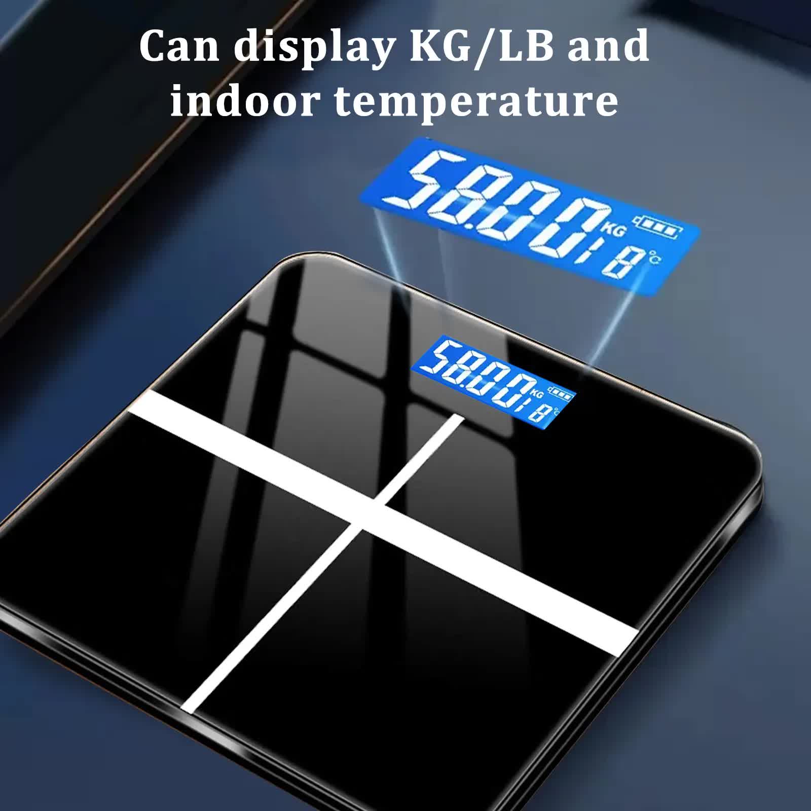 396-pound Weight Scale, Electronic Scale, Bathroom Scale, Personal Scale, High-precision Weight Scale, With LCD High-definition Display And Temperature Display (switchable KG/LB Units) Large Platform, Durable And Safe, Suitable For Various Scenarios - Image 1