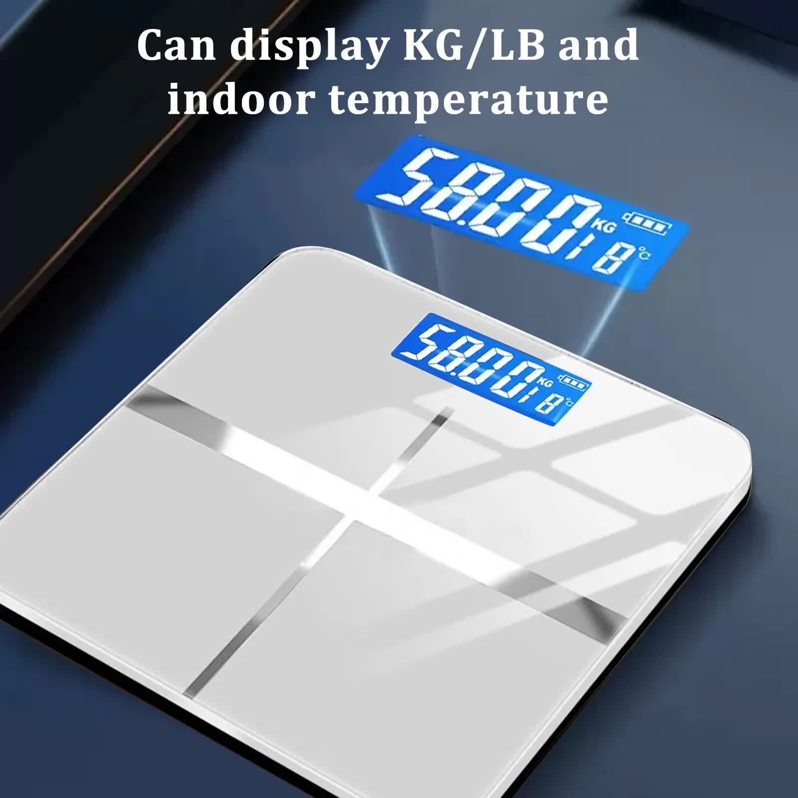 396-pound Weight Scale, Electronic Scale, Bathroom Scale, Personal Scale, High-precision Weight Scale, With LCD High-definition Display And Temperature Display (switchable KG/LB Units) Large Platform, Durable And Safe, Suitable For Various Scenarios - Image 1