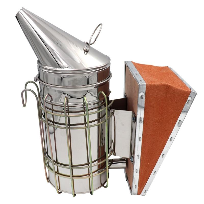 Beekeeping Smoker Stainless Steel Manual Bee Smoke Transmitter Apiculture Equipments Large - Image 1